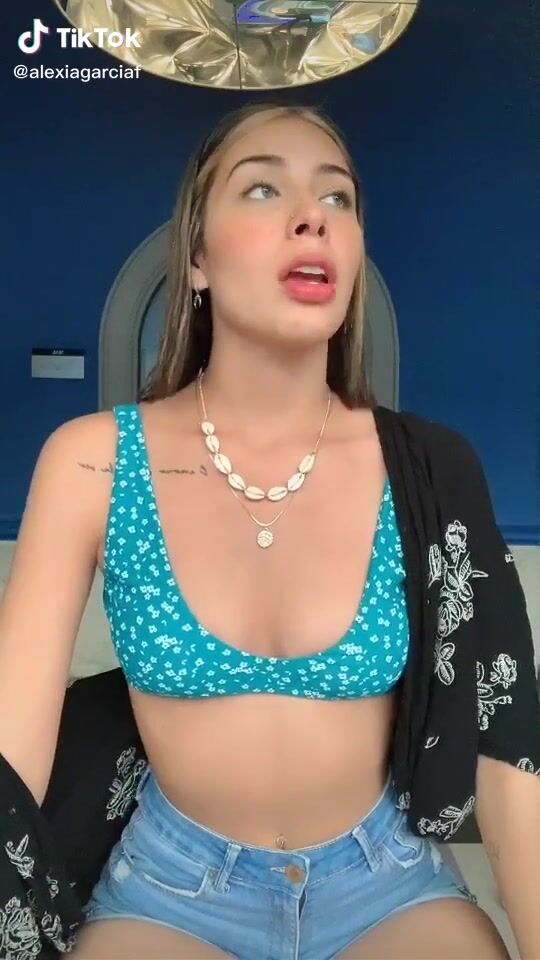 Sweet Alexia García in Cute Floral Bikini Top sexyfilter