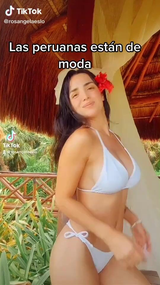 Adorable Ros Ngela Espinoza Shows Cleavage In Seductive White Bikini