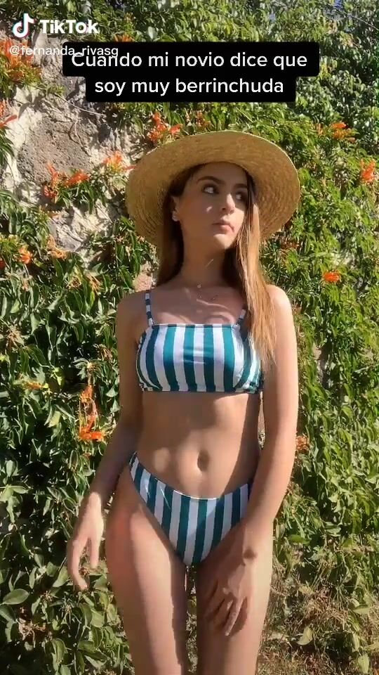 Sweetie Fernanda Rivas In Striped Bikini Sexyfilter