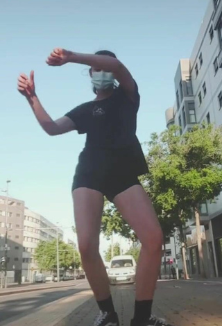 1. Cute Alba Castello in Black Shorts while doing Dance