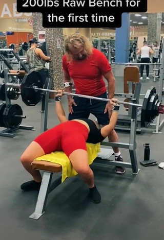 4. Sweet Alexandria Knight Shows Butt while doing Sports Exercises