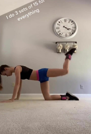 3. Sexy Alexis Dudley in Sport Bra while doing Fitness Exercises