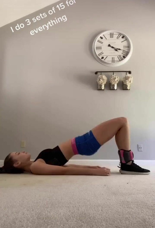 5. Sexy Alexis Dudley in Sport Bra while doing Fitness Exercises