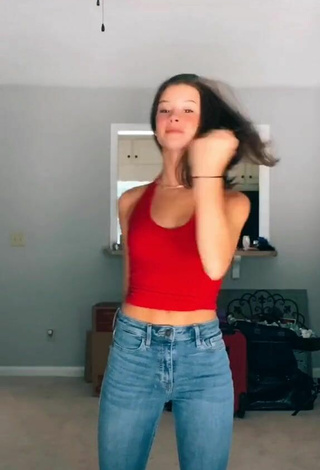 3. Cute Alexis Dudley in Red Tank Top