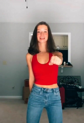 4. Cute Alexis Dudley in Red Tank Top
