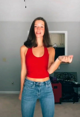 5. Cute Alexis Dudley in Red Tank Top