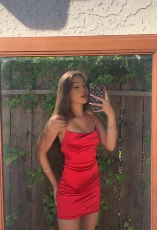 1. Sexy Aleina Topp in Red Dress