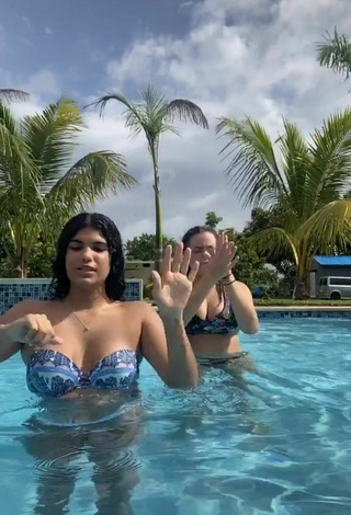 3. Sexy Sammy Duarte in Floral Bikini Top at the Pool
