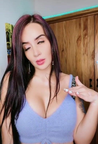 5. Hot Adriana Valcárcel in Purple Crop Top