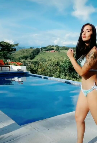 Alluring Adriana Valcárcel in Erotic Bikini at the Swimming Pool
