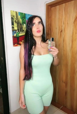 Sexy Adriana Valcárcel in Green Overall