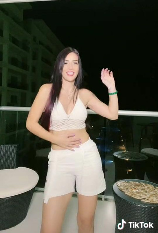 4. Sexy Adriana Valcárcel in White Crop Top