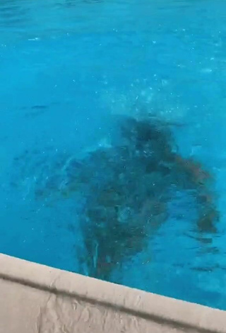 5. Sexy Alina Mour in Turquoise Bikini at the Pool