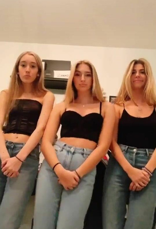 4. Sexy Ally Jenna in Black Crop Top