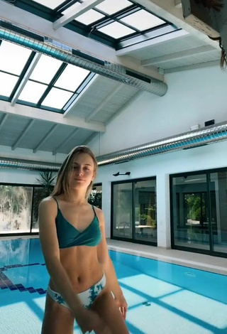 4. Sweetie Ambra Cotti in Green Bikini Top at the Pool
