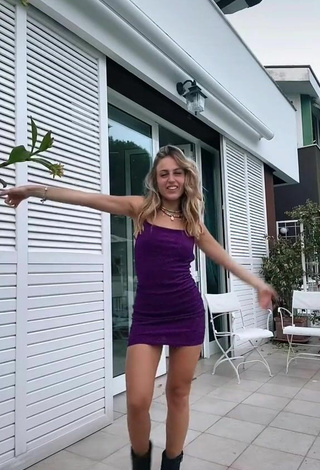 2. Sexy Ambra Cotti in Violet Dress