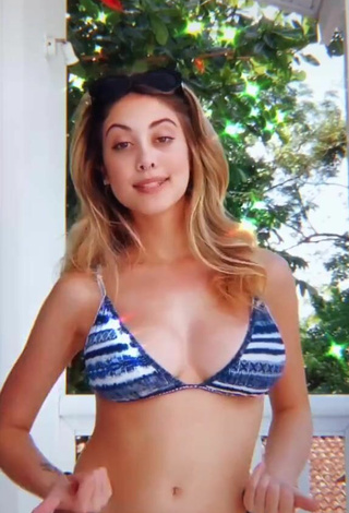 5. Sexy Ananda Morais in Striped Bikini Top and Bouncing Tits