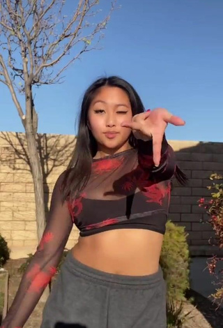 Sweetie Anneston Pisayavong in Crop Top while doing Dance