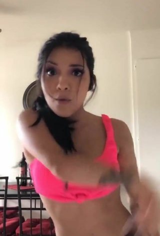4. Erotic Ashley Valdez Shows Cleavage in Firefly Rose Crop Top