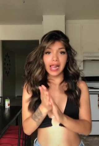 2. Hot Ashley Valdez in Black Hot Top and Bouncing Boobs
