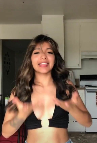 5. Hot Ashley Valdez in Black Hot Top and Bouncing Boobs
