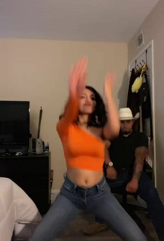 2. Sexy Ashley Valdez in Orange Crop Top