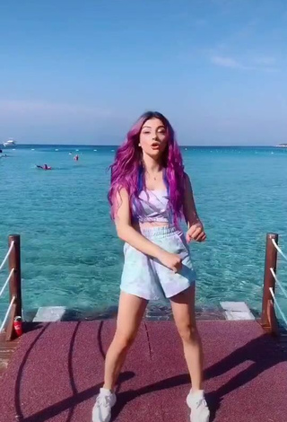 2. Beautiful Asya Burcum in Sexy Crop Top at the Beach