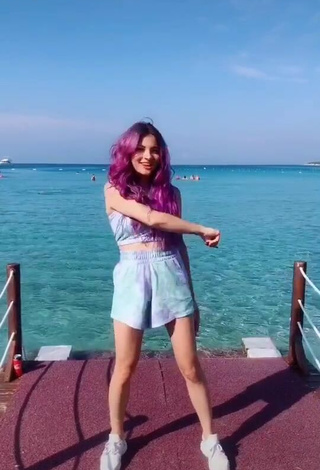 5. Beautiful Asya Burcum in Sexy Crop Top at the Beach