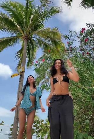 2. Sexy Avani Gregg in Black Bikini Top at the Beach