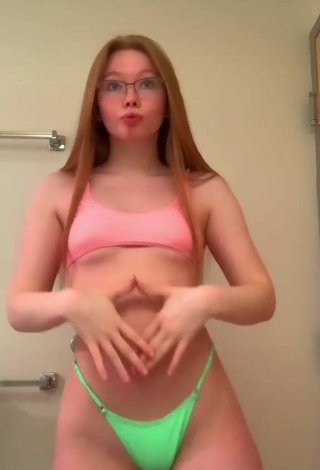 2. Sexy Bailey Hurley in Peach Bikini Top
