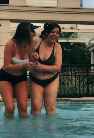 Sexy Bia Herrero in White Bikini Top at the Pool