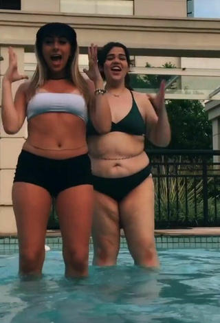 2. Sexy Bia Herrero in White Bikini Top at the Pool