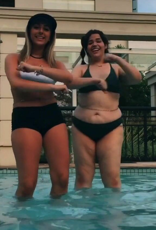 4. Sexy Bia Herrero in White Bikini Top at the Pool