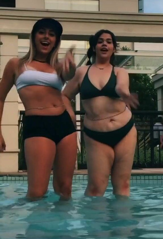 5. Sexy Bia Herrero in White Bikini Top at the Pool