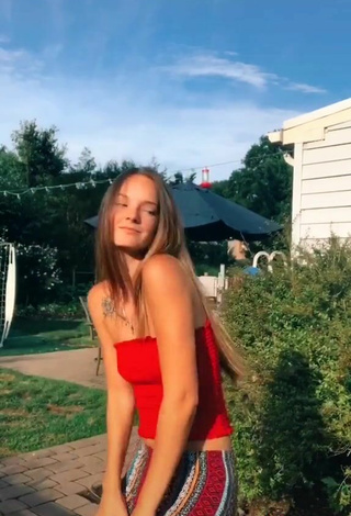 4. Hot Bri Powell in Red Tube Top