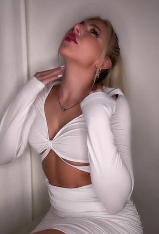 Sexy Brittanie Nash in White Dress