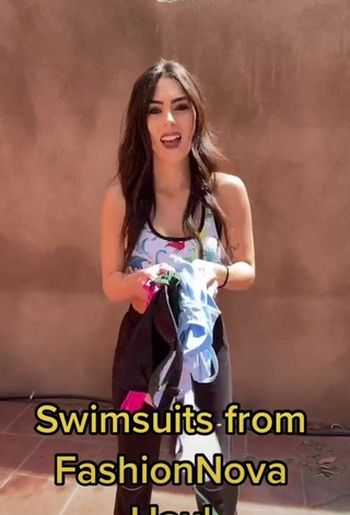 Sexy Brooke Bridges in Blue Swimsuit