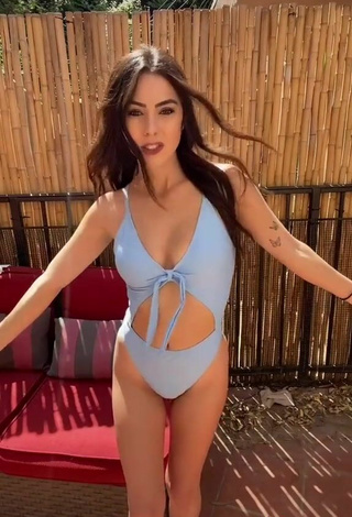 5. Sexy Brooke Bridges in Blue Swimsuit