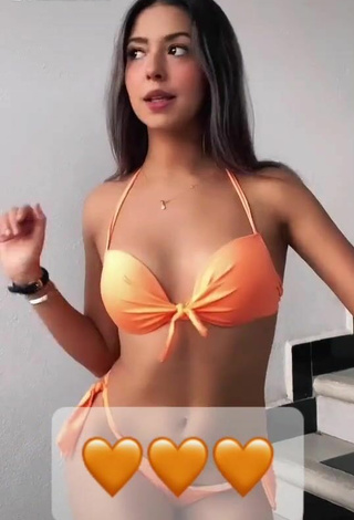 2. Seductive Adriana Carballo in Orange Bikini