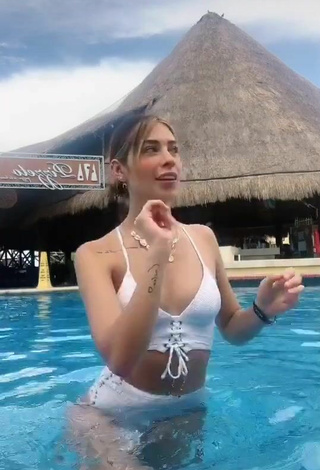 5. Alexia García Looks Fine in White Bikini at the Pool