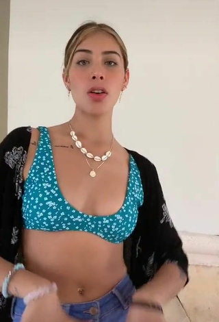 2. Erotic Alexia García in Floral Bikini Top