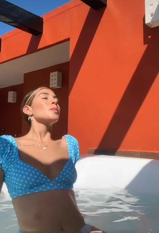 2. Alexia García Looks Wonderful in Polka Dot Bikini at the Pool