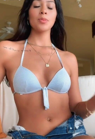 2. Hot Alexia García in Blue Bikini Top