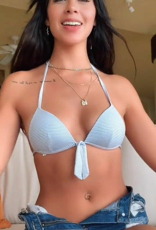 5. Hot Alexia García in Blue Bikini Top