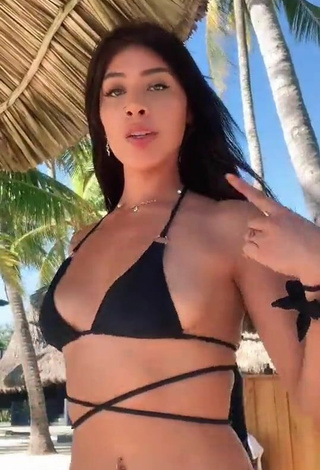 4. Alexia García Looks Beautiful in Black Bikini at the Beach