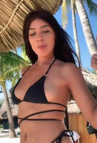 5. Alexia García Looks Beautiful in Black Bikini at the Beach
