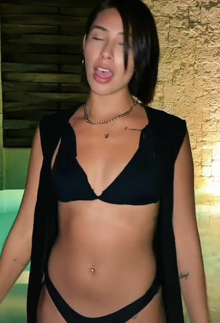 4. Alexia García in Erotic Black Bikini at the Pool