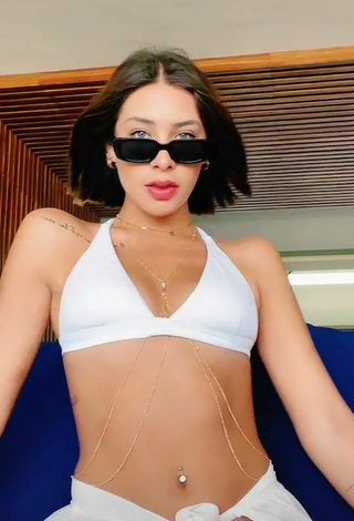Sensual Alexia García in White Bikini