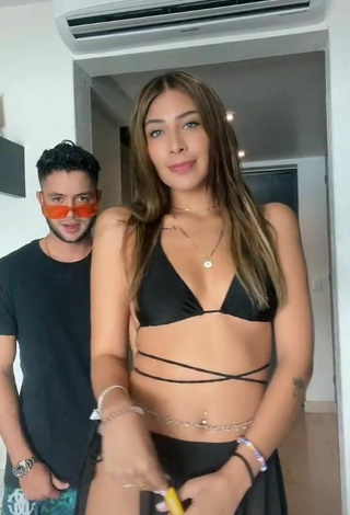 Seductive Alexia García in Black Bikini