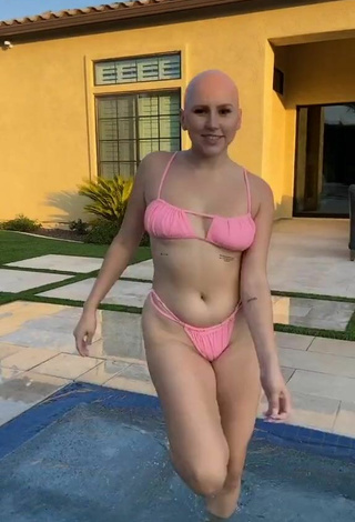3. Seductive AlexYoumazzo in Pink Bikini at the Pool
